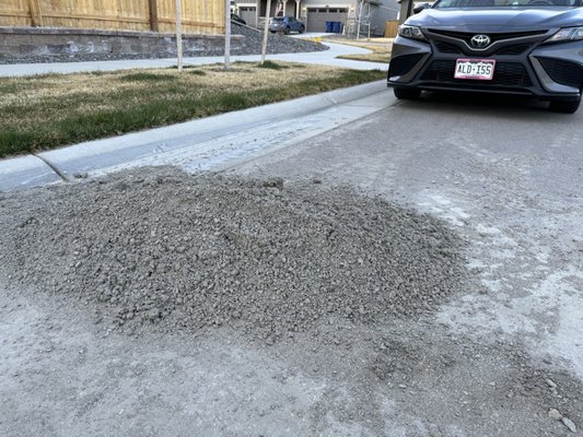 Piles that deceptively weigh over 100 lbs each.  'Finished' work area.