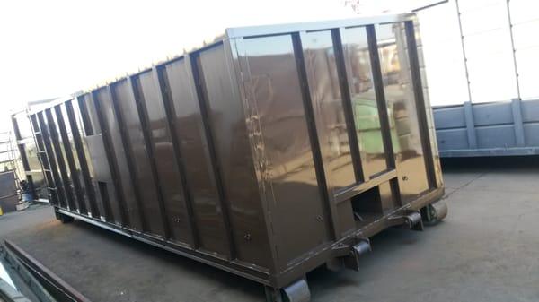 Another freshly fabricated container with custom paint