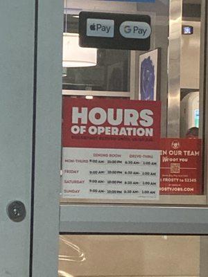 Hours of Operation