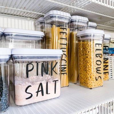 Custom pantry labels