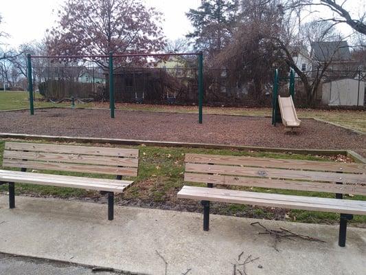 Playground and benches