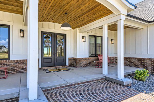 Brick path and barrel entry