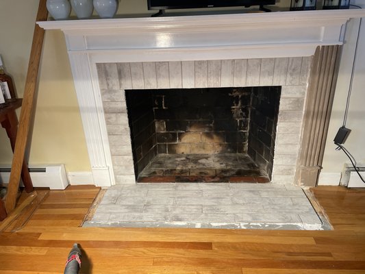 Refaced our fireplace