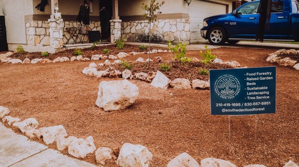 Xeriscape with pollinator beds