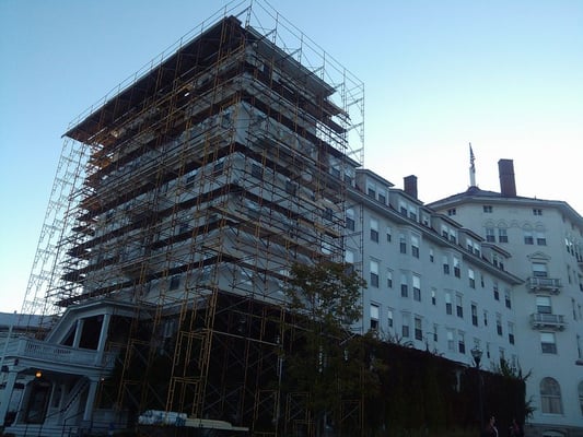 New England Scaffolding at the Mt. Washington Hotel, New Hampshire.