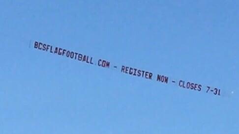 SkyAds pulling our BCS Flag Football banner