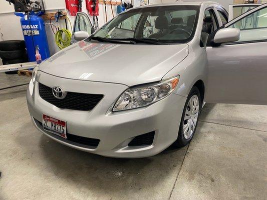 Toyota Corolla at Gear Head Detailing in Nampa.