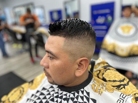 High fade haircut