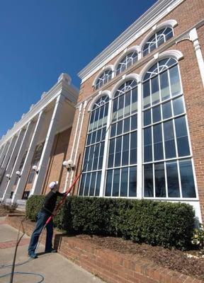 4 Stories High!  Commercial Window Cleaning - no risk.