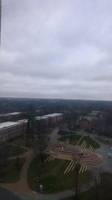 On a clear day one can see Hanging Rock. Today, I see clouds...