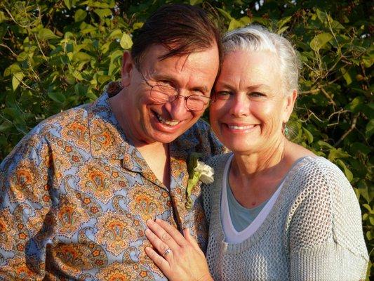 Ted and Linda Parkhurst on their wedding day.