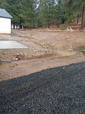 puddling in backyard after two weeks without rain or snow