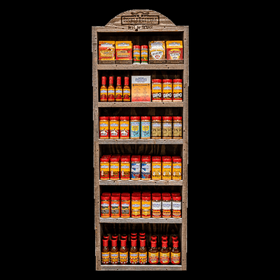 Cooking spices, chilies, hot-sauces, & marinades all for great grilling!