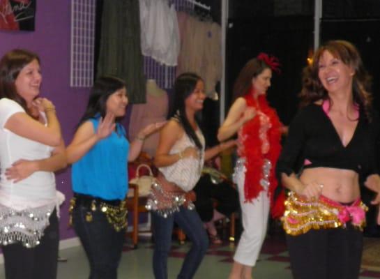 "girls night out" is a fun option to try belly dance with their friends in a private session. Contact the studio for info