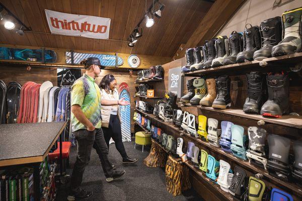 Customers browsing  the shop