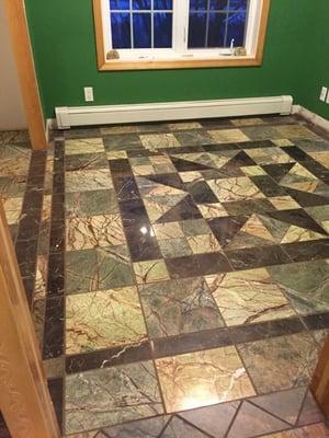 Custom marble mosaic floor