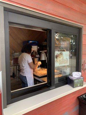 Apple cider donut stand