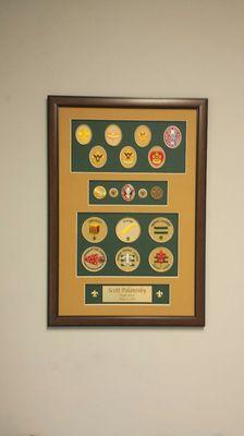 Custom Boy Scout Patch Framing