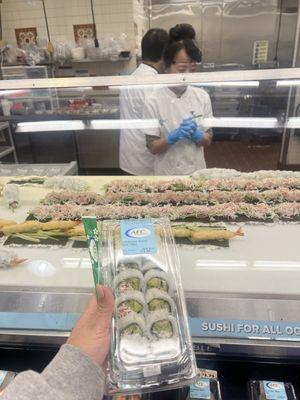 Fresh  sushi! Free sample! What else can I ask for!!!?