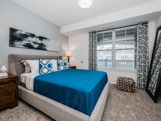 King-sized bedrooms are the norm at Tapestry Naperville