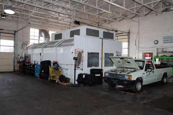 This photo shows our work area, where we'll repair your vehicle's issues!