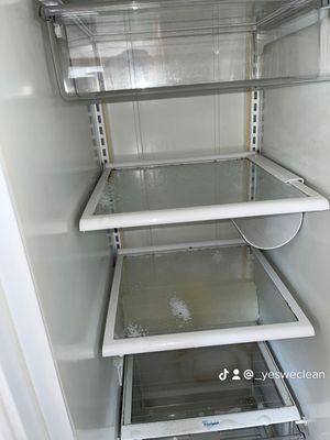 Process of cleaning fridge