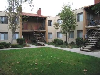 One of the quaint courtyards