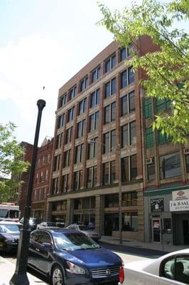 Exterior of former Goldberg, Persky & White, P.C. building. Taken from across Fifth Avenue looking Southwest.