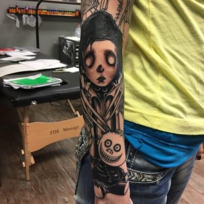 Sleeve in progress by Joe Davila