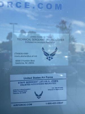 Gastonia Air Force recruiters