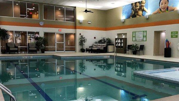 Large indoor pool and Jacuzzi