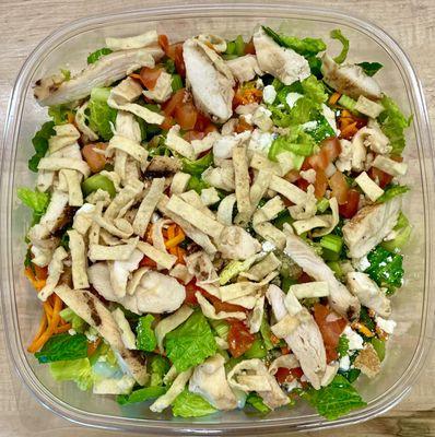 The buffalo chicken salad mixes spicy & creamy flavors for a perfectly balanced addition to your lunch order.