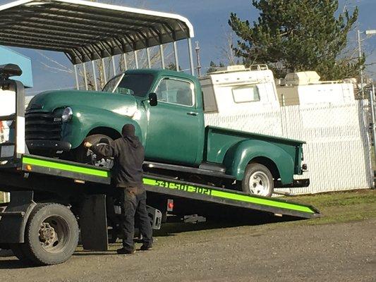 Classic truck ready to go home