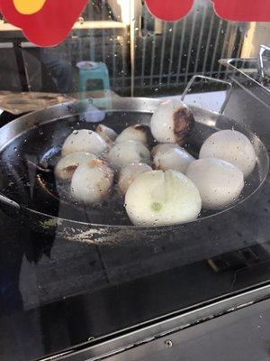 They give you a side of these amazing grilled onions and a grilled jalapeño.