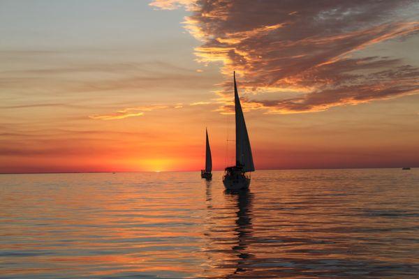 Sunset Sailing on the Albemarle Sound