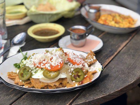 Huevos Divorciados with Chilaquiles