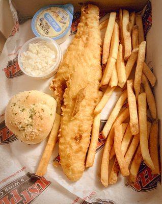 Pre-battered fish fry that tastes better than most sit-down restaurants I've been to.