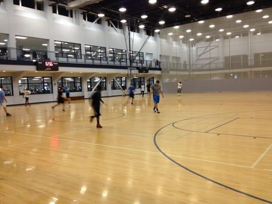 Basketball court and elevated track