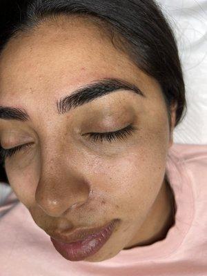 Nano strokes on full brow