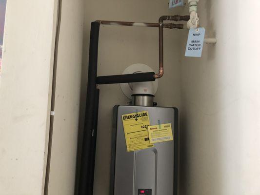 Tankless water heater installations! (Rinnai Tankless System) certified.