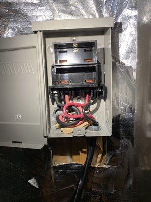 Newly Installed Disconnect Box