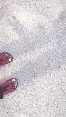 My toes on the beach Turks & Caicos