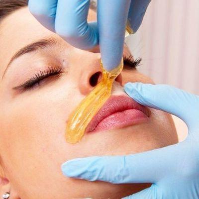 Lips and face sugaring hair removal