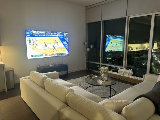 85 inch TV Mounted Uptown Dallas Texas