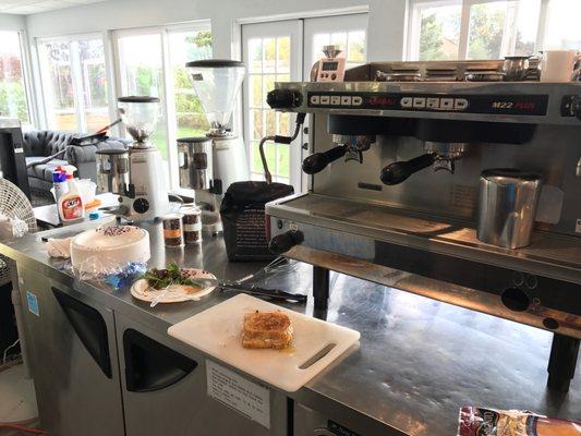 Perfecting our sandwiches and drinks in the weeks prior to opening.