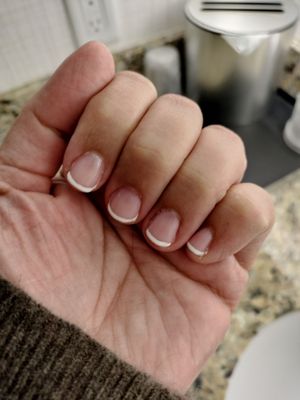 Stormie French gel manicure.