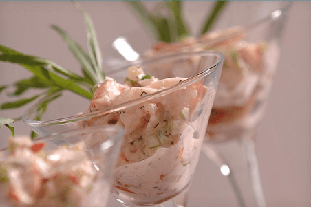 Lobster salad with champagne dressing