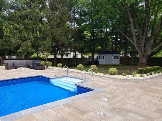 Backyard Landscape, Patio & Pool Makeover Under $50,000 - Marlboro, NJ