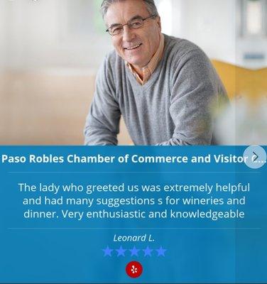 Paso Chambers Satisfied Visitor