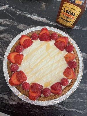 Whipped honey ricotta pie